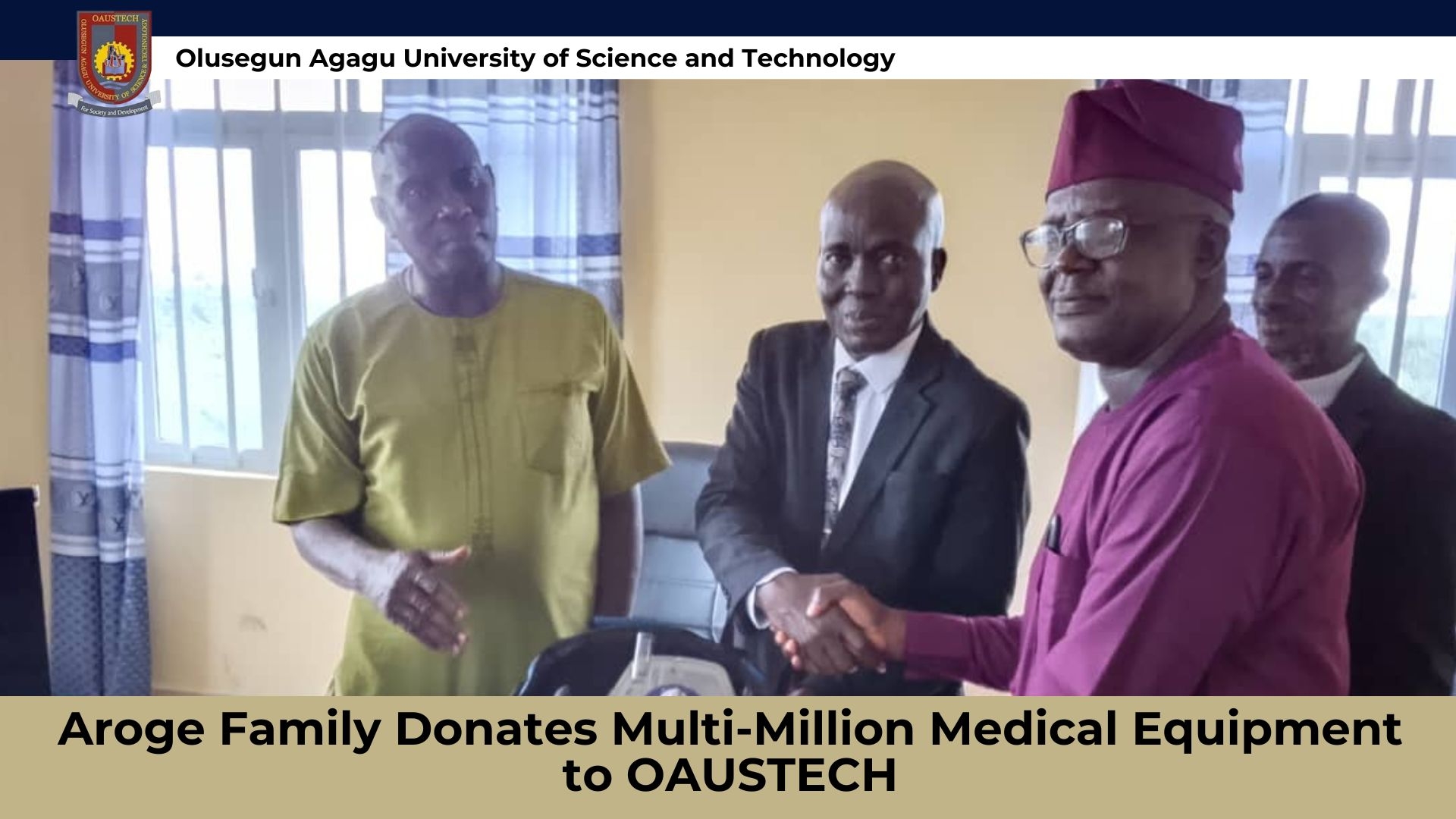 Aroge Family Medical Equipment Donation Ceremony